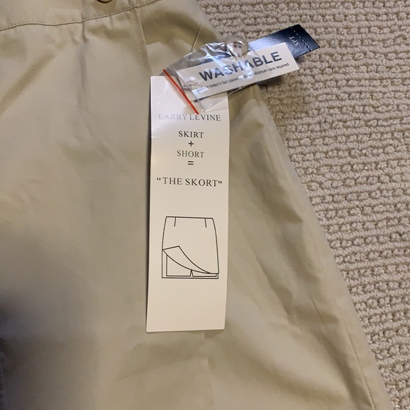NWT Larry Levine Skort Size 8 Stone - Picture 4 of 5